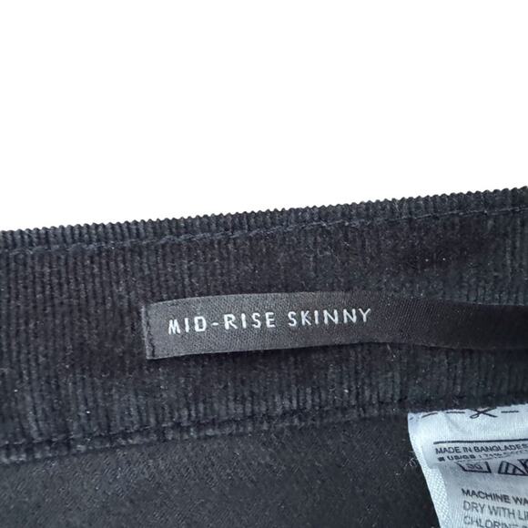 Banana Republic Corduroy Pants women’s size 26 Dark Gray mid rise skinny preppy - Picture 4 of 12